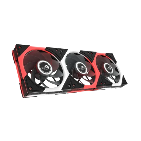 ASUS ROG Eurux GR120 120mm ARGB Reverse Fan Black Triple Pack - ROG EURUX GR120 FAN ARGB REVERSE BLACK 3IN1