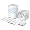 h732 (14) ASUS ROG Eurux GR120 ARGB Reverse Fan Fluid Dynamic Bearing White Triple Pack - ROG EURUX GR120 FAN ARGB REVERSE WHITE 3IN1