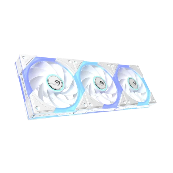 h732 (12) ASUS ROG Eurux GR120 ARGB Reverse Fan Fluid Dynamic Bearing White Triple Pack - ROG EURUX GR120 FAN ARGB REVERSE WHITE 3IN1