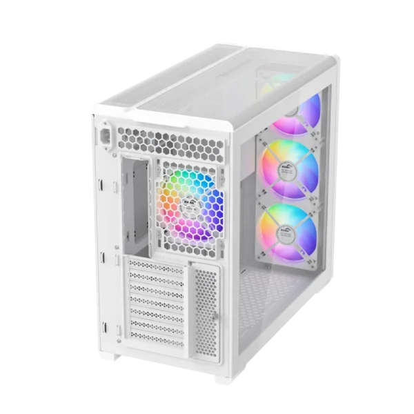 1777283272-10-1024x1024 SAMA S50 Dual-Chamber ATX Mid-Tower Gaming PC Case Tempered Glass White 4x ARGB PWM Fans - S50-WHAGA4X1-GL