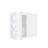 1777283258-3-1024x1024 SAMA S50 Dual-Chamber ATX Mid-Tower Gaming PC Case Tempered Glass White 4x ARGB PWM Fans - S50-WHAGA4X1-GL