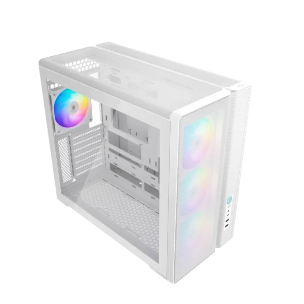 1777283261-5-1024x1024 SAMA S50 Dual-Chamber ATX Mid-Tower Gaming PC Case Tempered Glass White 4x ARGB PWM Fans - S50-WHAGA4X1-GL