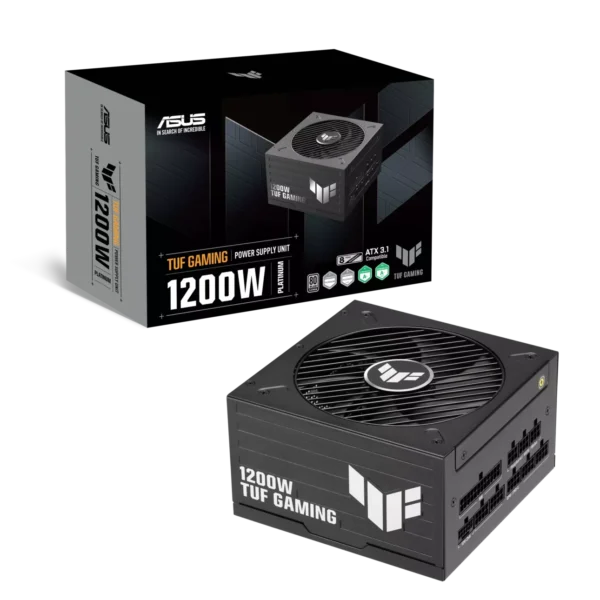 ASUS TUF Gaming 1200W 80 Plus Platinum Full Modular Power Supply Unit ATX 3.1 PCIe 5.1 - TUF-GAMING-1200P