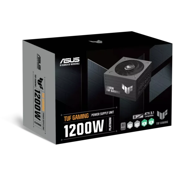 ASUS TUF Gaming 1200W 80 Plus Platinum Full Modular Power Supply Unit ATX 3.1 PCIe 5.1 - TUF-GAMING-1200P