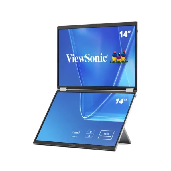 1 ViewSonic VG1457 14" WUXGA 1920x1200 IPS Dual Screen Portable Monitor with USB-C and Protective Case - VG1457