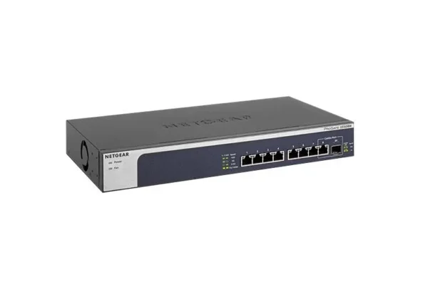 NETGEAR 8-Port 10-Gigabit Multi-Gigabit Unmanaged Switch - 7 Copper Ports, 1 SFP+ Combo Port - XS508M-100EUS