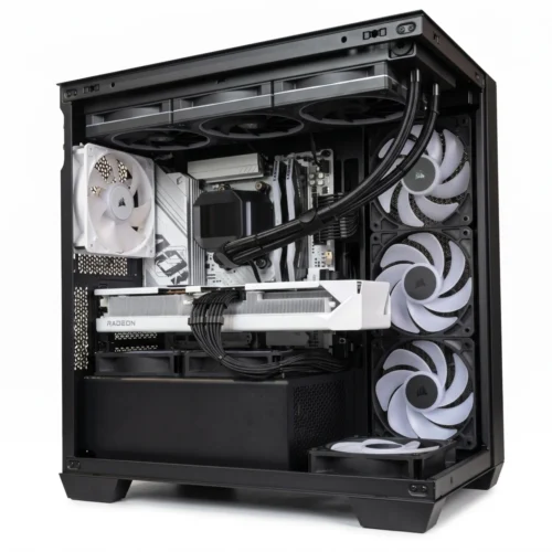 Brio | High-End 4K Gaming and Enthusiast PC: AMD Ryzen 7 7800X3D, Radeon RX 9070 XT 16GB, 32GB DDR5 6000MHz, 1TB Gen5 NVMe SSD, Micro-ATX Liquid Cooled