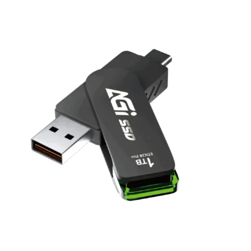 AGI ED138 Pro Portable SSD 1TB USB 3.2 Gen2 Type-C External Solid State Drive with Dual Cables - AGI1T0G33ED138P-CB