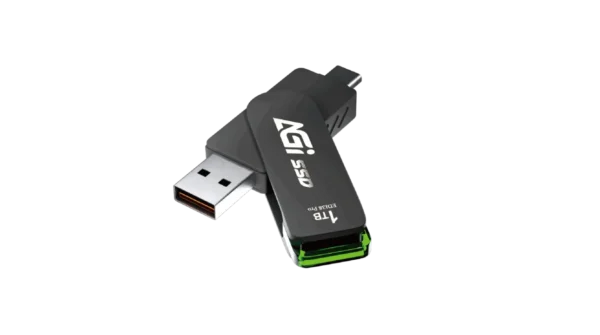 AGI ED138 Pro Portable SSD 1TB USB 3.2 Gen2 Type-C External Solid State Drive with Dual Cables - AGI1T0G33ED138P-CB