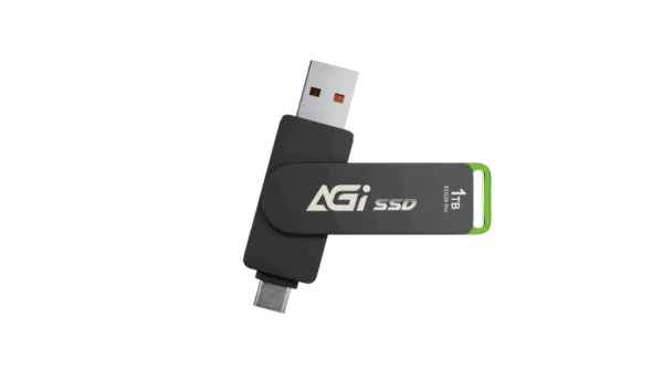 AGI ED138 Pro Portable SSD 1TB USB 3.2 Gen2 Type-C External Solid State Drive with Dual Cables - AGI1T0G33ED138P-CB