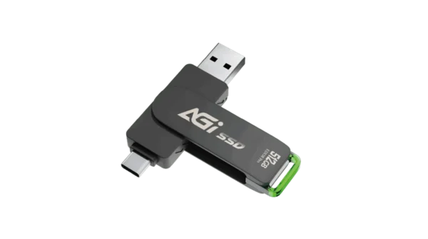 AGI ED138 Pro Portable SSD 1TB USB 3.2 Gen2 Type-C External Solid State Drive with Dual Cables - AGI1T0G33ED138P-CB