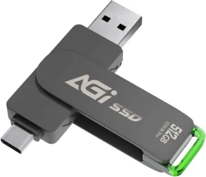 51FHUfFnc9L._AC_SX679_ AGI ED138 Pro Portable SSD 512GB USB 3.2 Gen2 Type-C External Portable Solid State Drive - AGI512G33ED138P-CB