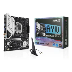 hgmcghdg ASUS Prime B760M-AYW WiFi D4 Motherboard LGA1700 mATX Intel B760 DDR4 PCIe 4.0 M.2 Realtek 2.5GbE - B760M-AYW WIFI D4