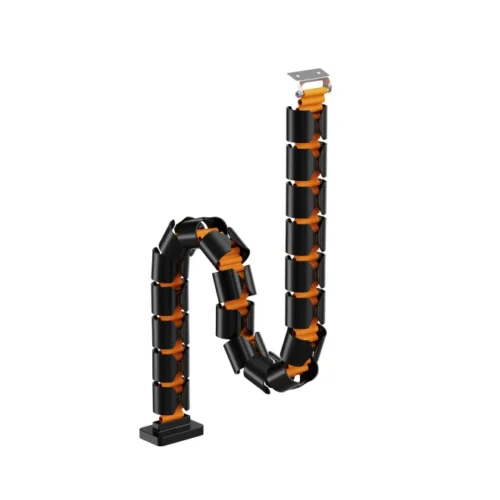 Brateck Screw-Mounted Gaming Cable Management Spine - Black/Orange ABS & Steel 20-Joint - Brateck-CC10-12 Orange