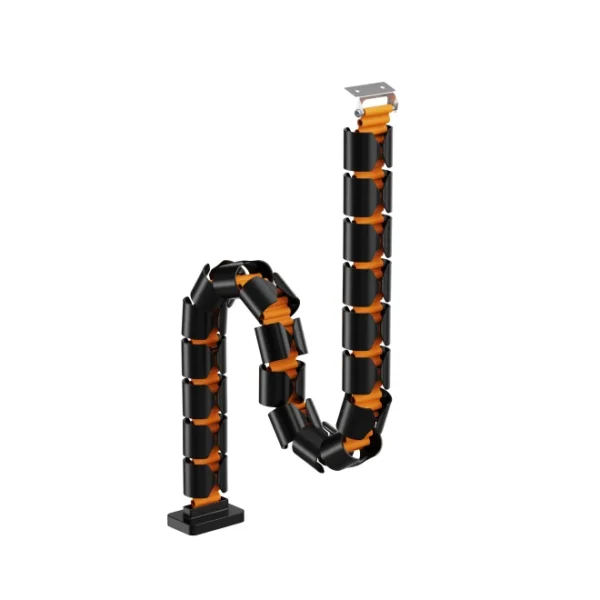 3a1a55e0-a7ca-1aba-35ea-785ca62bc88a Brateck Screw-Mounted Gaming Cable Management Spine - Black/Orange ABS & Steel 20-Joint - Brateck-CC10-12 Orange