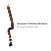 3a1ab1a3-adb6-fb47-c5d8-b64ebb41ca06 Brateck Screw-Mounted Gaming Cable Management Spine - Black/Orange ABS & Steel 20-Joint - Brateck-CC10-12 Orange