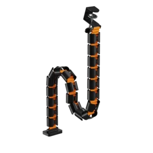 3a1a56ed-ec52-a9fb-eb5c-18404de9d37d Brateck - Clamp-on Gaming Cable Management Spine - 20-Joint Steel & ABS - Brateck-CC10-13 Orange