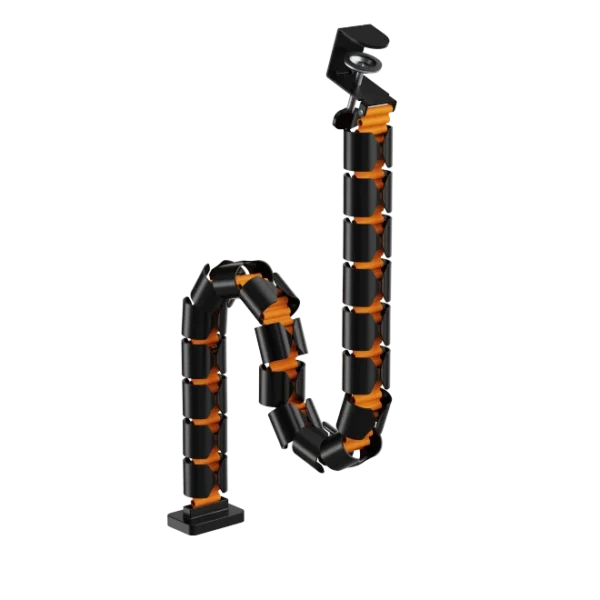 3a1a56ed-ec52-a9fb-eb5c-18404de9d37d Brateck - Clamp-on Gaming Cable Management Spine - 20-Joint Steel & ABS - Brateck-CC10-13 Orange