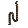 6620f965327ffa0002558aff Brateck - Clamp-on Gaming Cable Management Spine - 20-Joint Steel & ABS - Brateck-CC10-13 Orange