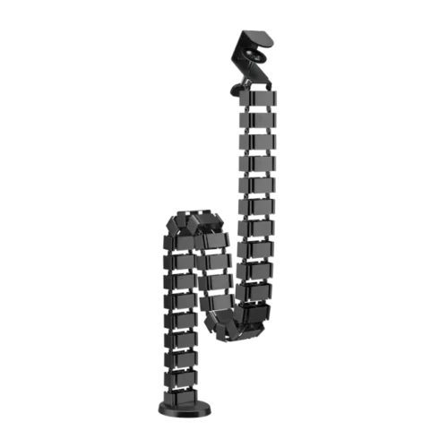 Brateck Clamp On Quad Entry Vertebrae Cable Management Spine for Sit Stand Desks Black - Brateck-CC10-1A Black