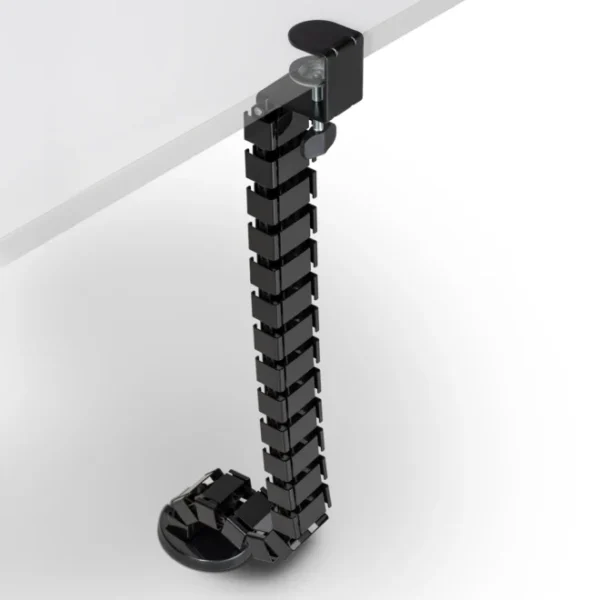 62fd9819327ffa00024f3e64 Brateck Clamp On Quad Entry Vertebrae Cable Management Spine for Sit Stand Desks Black - Brateck-CC10-1A Black
