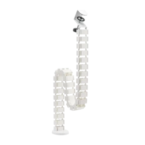 Brateck Clamp On Quad Entry Vertebrae Cable Management Spine for Sit Stand Desks White - Brateck-CC10-1A White