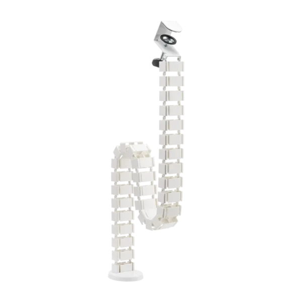 62fd9f57327ffa00024f475d Brateck Clamp On Quad Entry Vertebrae Cable Management Spine for Sit Stand Desks White - Brateck-CC10-1A White