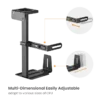 63a55f2c327ffa0002f77bdb BRATECK Under Desk CPU Mount 30kg Capacity 360-Degree Swivel - Brateck-CPB-25 Black