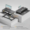 6588d188327ffa000202bd7e BRATECK Gas Spring Sit-Stand Desk Converter Workstation with Keyboard Tray 15kg Capacity - Brateck-DWS37-01
