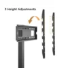 62f633c8327ffa0002ab7aca Brateck TV Cart with Single Shelf and Melamine Base for 37 to 75 Inch TVs up to 40kg - Brateck-FS32-46W