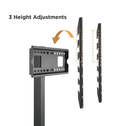 62f633c8327ffa0002ab7aca Brateck TV Cart with Single Shelf and Melamine Base for 37 to 75 Inch TVs up to 40kg - Brateck-FS32-46W