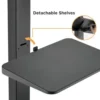 62f650b5327ffa0002aba466 Brateck TV Cart with Single Shelf and Melamine Base for 37 to 75 Inch TVs up to 40kg - Brateck-FS32-46W