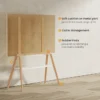69fed601a41b3848d7ae30b9 Brateck Danish Style Studio TV Floor Stand with Storage Shelf for 43 to 65 Inch Displays - Brateck-FS36-44F-02