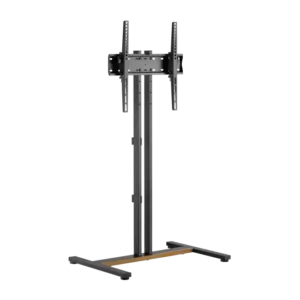 Brateck Compact Stylish TV Floor Stand for 34 to 55 Inch Flat and Curved TVs with Tilt and Wood Accents - Brateck-FS47-44T-01