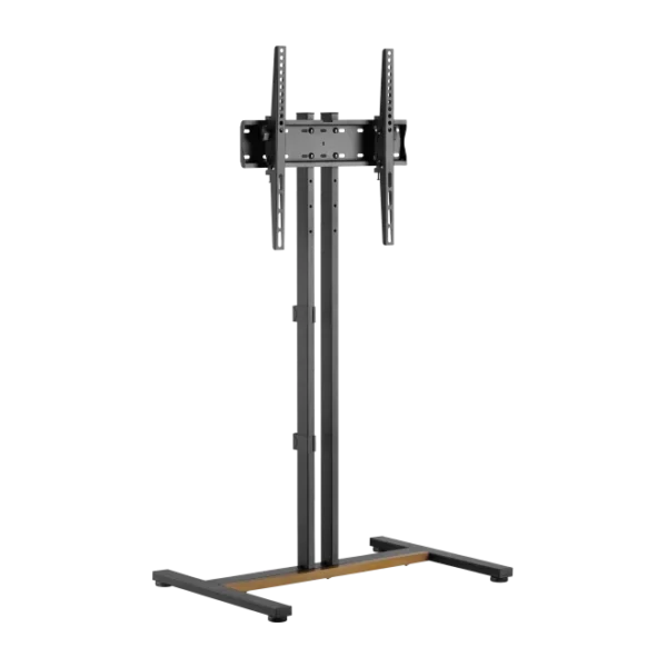 677ccb7a224488a58b4e1879 Brateck Compact Stylish TV Floor Stand for 34 to 55 Inch Flat and Curved TVs with Tilt and Wood Accents - Brateck-FS47-44T-01