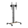 677ccba0224488a58b4e188d Brateck Compact Mobile TV Cart Floor Stand for 34 to 55 Inch Flat and Curved TVs with Casters and Wood Accents - Brateck-FS47-44T-01W