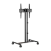 6371f3b3327ffa0002f44073 Brateck Compact Mobile TV Cart Floor Stand for 34 to 55 Inch Flat and Curved TVs with Casters and Wood Accents - Brateck-FS47-44T-01W