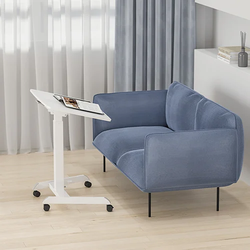 62f64221327ffa0002ab8ff7 BRATECK Height Adjustable Mobile Sit-Stand Workstation with Tiltable Desktop 8kg Capacity - Brateck-FWS07-1-KP01