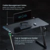 676cbcd1e7672aa9294298c7 BRATECK Economy Stylish Gaming Desk with RGB Lighting - 1200x600mm Z-Shaped, 75kg Capacity, Black - Brateck-GMD02E-2 Black
