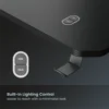 676cbcd8e7672aa9294298d0 BRATECK Economy Stylish Gaming Desk with RGB Lighting - 1200x600mm Z-Shaped, 75kg Capacity, Black - Brateck-GMD02E-2 Black