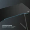 676cbcdee7672aa9294298dc BRATECK Economy Stylish Gaming Desk with RGB Lighting - 1200x600mm Z-Shaped, 75kg Capacity, Black - Brateck-GMD02E-2 Black