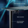 6343c366327ffa000293ae58 BRATECK RGB Lighting Edges Gaming Desk - 1130x600mm Textured Surface, Cold Rolled Steel Frame, Black - Brateck-GMD08-1