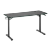 BRATECK RGB Lighting Edges Gaming Desk Big - 1360x600mm Textured Surface, Cold Rolled Steel Frame, Black - Brateck-GMD08-2