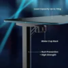 BRATECK RGB Lighting Edges Gaming Desk Big - 1360x600mm Textured Surface, Cold Rolled Steel Frame, Black - Brateck-GMD08-2