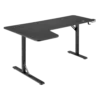 67d0df4b1d275cf5e4264719 BRATECK L-Shaped Gaming Desk with RGB Lighting - 1600x1000mm Textured Surface, 100kg Capacity, Black - Brateck-GMD09-1 Black