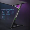 66f22f7aaa0c5715e8d0a832 BRATECK InfinityGlow Gaming Desk Standard Surface - 1200x600mm Z-Shaped, 75kg Capacity, Black - Brateck-GMD14-1 Black