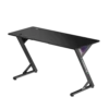 66d588fd64410726a2d2ad14 BRATECK InfinityGlow Large Surface Gaming Desk with RGB Lighting - 1360x600mm, Z-Shaped, Black - Brateck-GMD14-2 Black