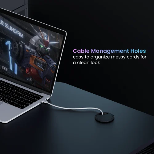 66f22f81aa0c5715e8d0a84c BRATECK InfinityGlow Large Surface Gaming Desk with RGB Lighting - 1360x600mm, Z-Shaped, Black - Brateck-GMD14-2 Black