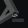 66f22f84aa0c5715e8d0a84e BRATECK InfinityGlow Large Surface Gaming Desk with RGB Lighting - 1360x600mm, Z-Shaped, Black - Brateck-GMD14-2 Black