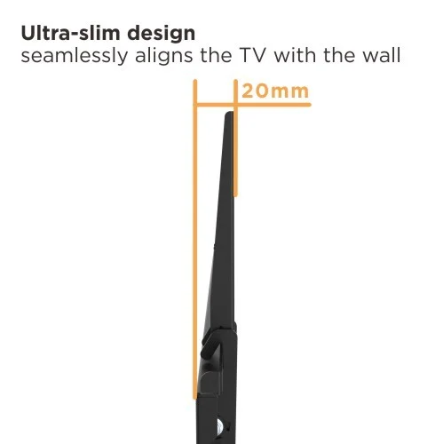 62f62eb6327ffa0002ab7275 BRATECK Super Economy Low-Profile Tilt TV Wall Mount for 23-43 Inch Screens - 45kg Capacity - Brateck-KL32-22T